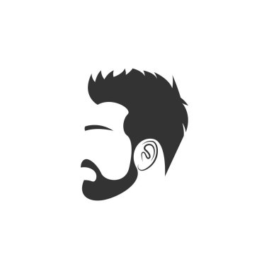 Men's hairstyle icon design illustration template