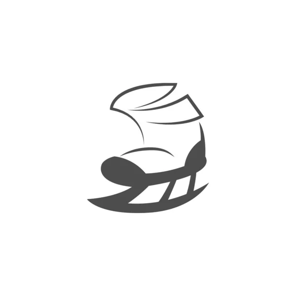 Ice Skate Παπούτσια Εικονίδιο Λογότυπο Εικονογράφηση Πρότυπο — Διανυσματικό Αρχείο