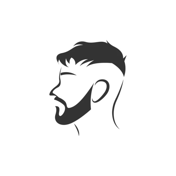 Men Hairstyle Icon Design Illustration Template — Vettoriale Stock