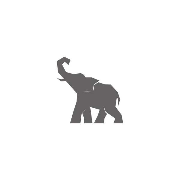 Éléphant Icône Logo Design Illustration — Image vectorielle