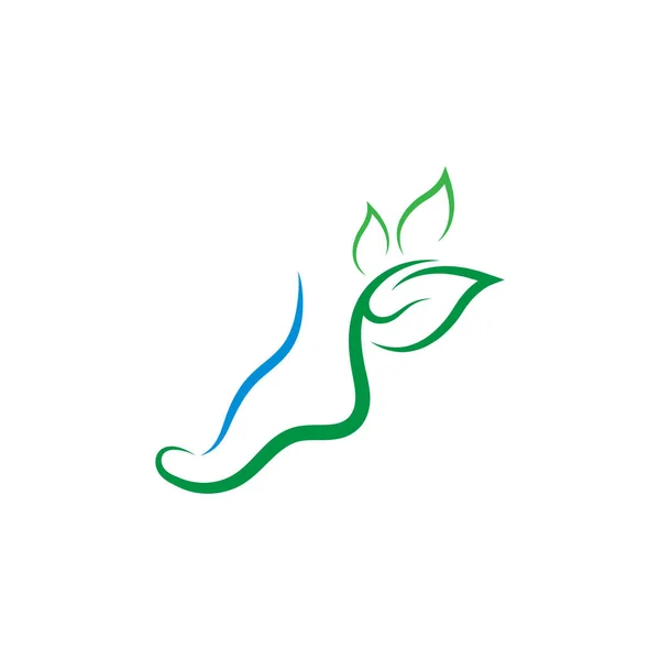 Menschlicher Fuß Symbol Logo Design Illustration — Stockvektor