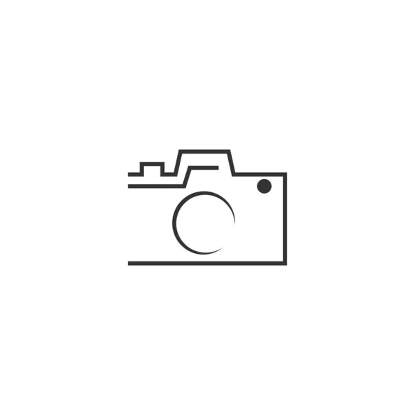 カメラアイコンロゴフラットデザインイラストテンプレート — ストックベクタ