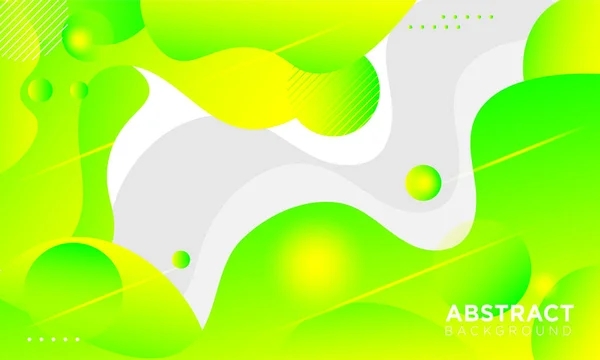 Abstrakt Bakgrund Med Gröna Cirklar Och Kurvor — Stock vektor