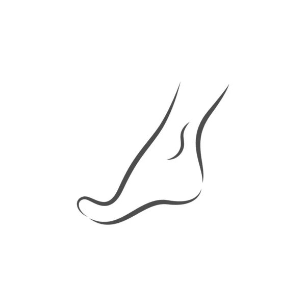 Illustration Conception Logo Icône Pied Humain — Image vectorielle