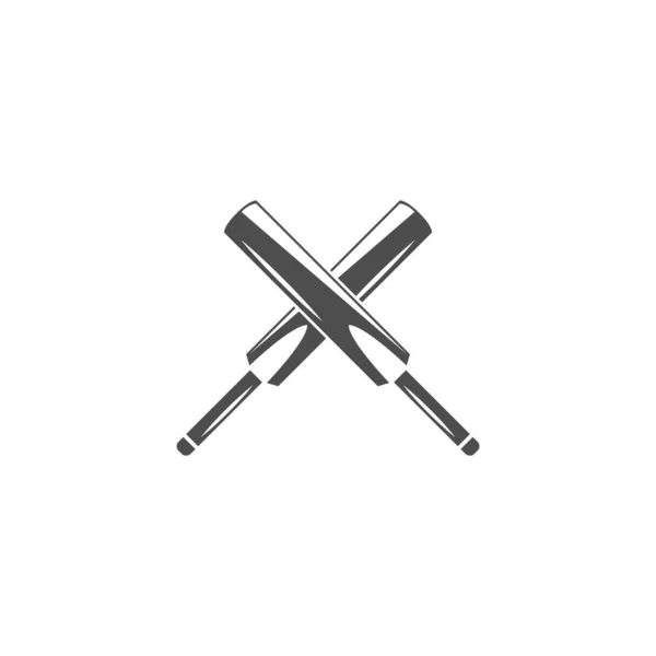 Cricket Sport Pictogram Logo Ontwerp Illustratie — Stockvector