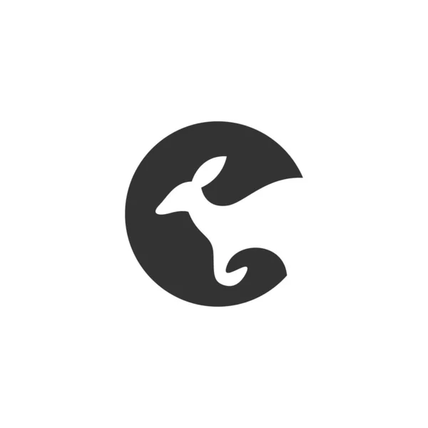 Illustrazione Del Logo Dell Icona Del Canguro — Vettoriale Stock