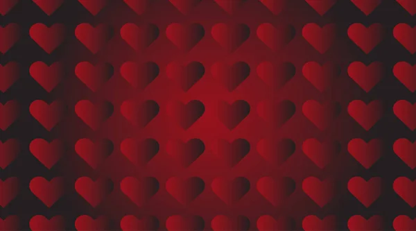 하트는 패턴입니다 로맨틱 심장을 추상적 응괴를 아름다운 최소한의 디자인 — 스톡 벡터