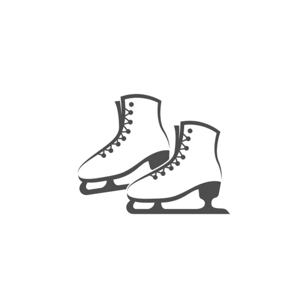 Buz Pateni Ayakkabıları Logo Resimleme Şablonu — Stok Vektör