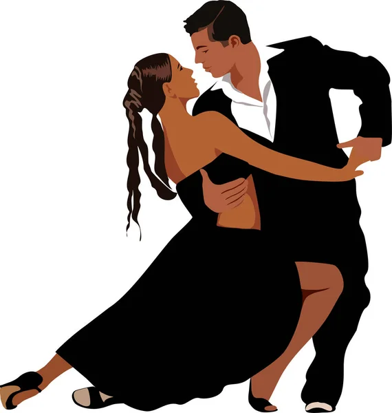 Latina Tanssi Latina Tanssijat Salsa Bachata Tai Tango Aiheuttaa Yllään — vektorikuva