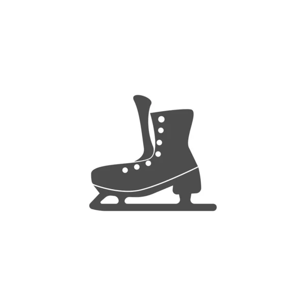 Ice Skate Shoes Icon Logo Illustration Template — Stock Vector