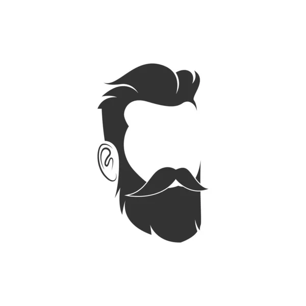 Men Hairstyle Icon Design Illustration Template — Stockový vektor
