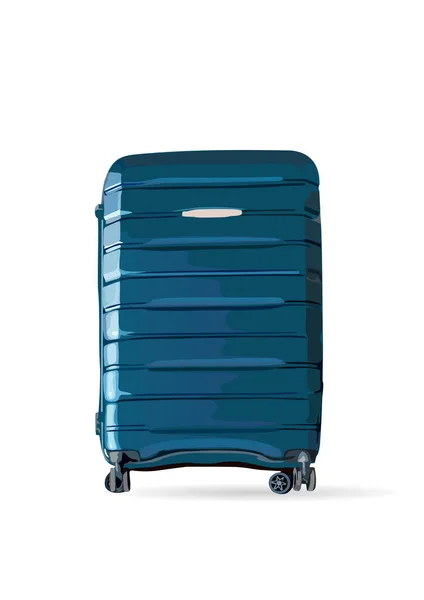 Bőrönd Reális Vektor Rajz Csomagok Üzleti Vagy Nyaralás Utazás Kézzel — Stock Vector