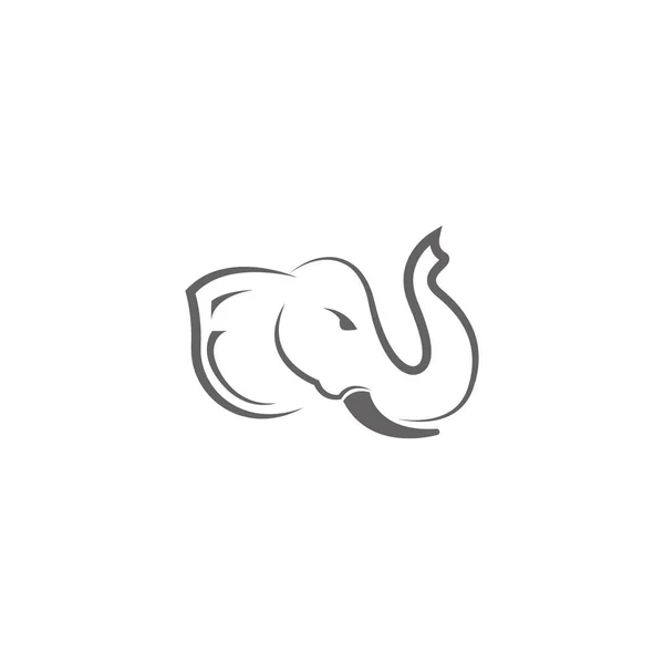 Éléphant Icône Logo Design Illustration — Image vectorielle