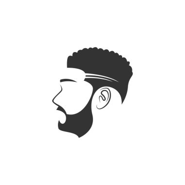 Men's hairstyle icon design illustration template