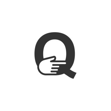 harf bir el imleç simgesi vektörü ile birleştirildi