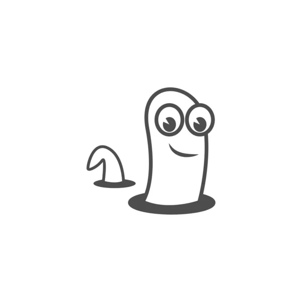 Wurm Symbol Logo Design Illustration Vektor — Stockvektor