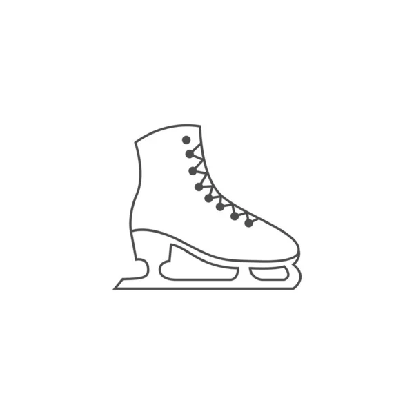 Ice Skate Shoes Icon Logo Illustration Template — Stock Vector