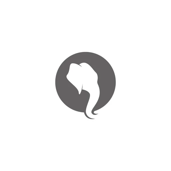 Éléphant Icône Logo Design Illustration — Image vectorielle