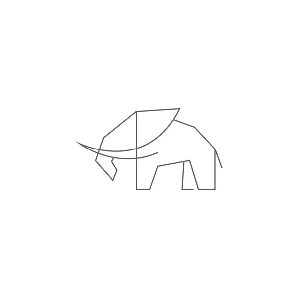 Elefante Ícone Logotipo Design Ilustração — Vetor de Stock