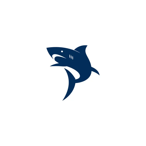 Ícone Tubarão Ilustração Design Logotipo — Vetor de Stock