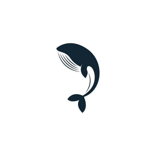 Whale Icon Logo Illustration Template — Vector de stock