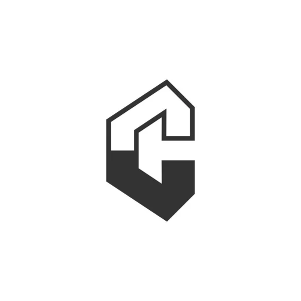 Lettera Logo Icona Modello Design Piatto — Vettoriale Stock