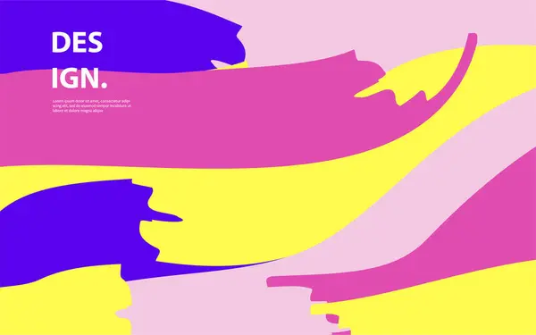 Ein Abstraktes Hintergrunddesign Hellen Wellenfarben Mit Editierbarem Text — Stockvektor
