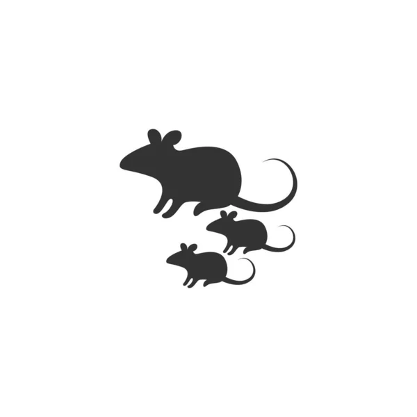 Ratas Icono Logo Diseño Ilustración Plantilla Vector — Vector de stock