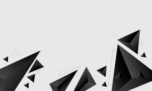 Illustration Triangles Noirs Sur Fond Blanc Concept Conception Fond — Image vectorielle