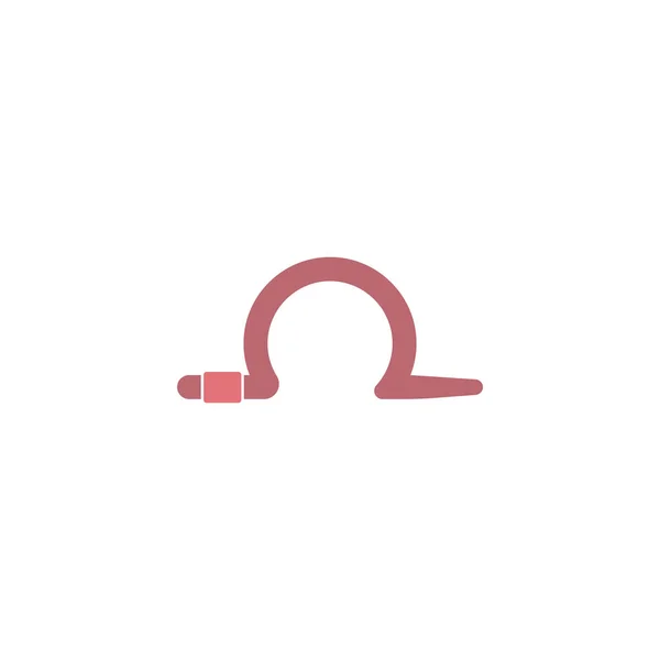 Worm Ícone Logotipo Design Ilustração Vetor —  Vetores de Stock
