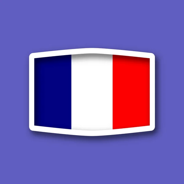 Fransız Bayrağının Bir Çizimi — Stok Vektör