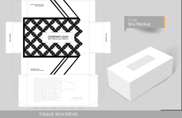 Vector Template Business Purpose Tissue Box — Stock Vector