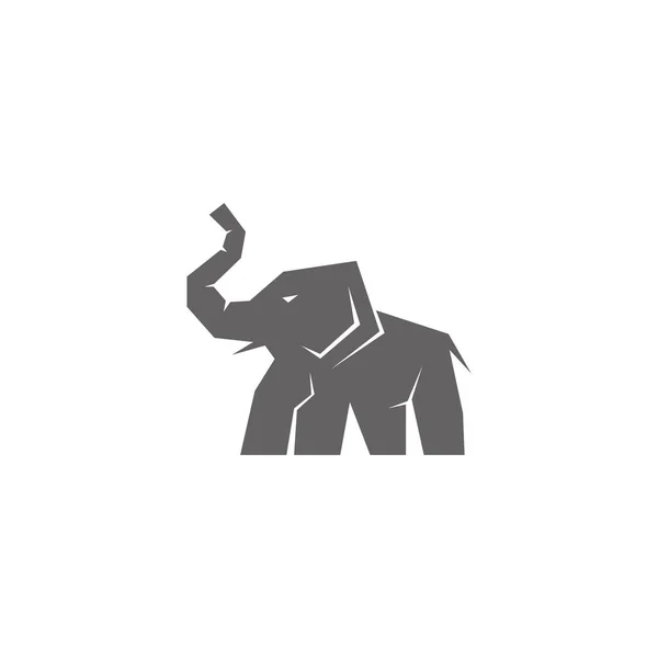 Éléphant Icône Logo Design Illustration — Image vectorielle
