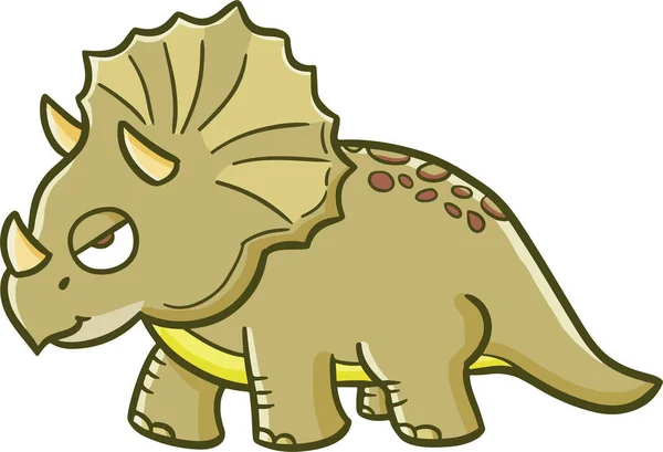 Een Vector Afbeelding Van Triceratops Dinosaur — Stockvector