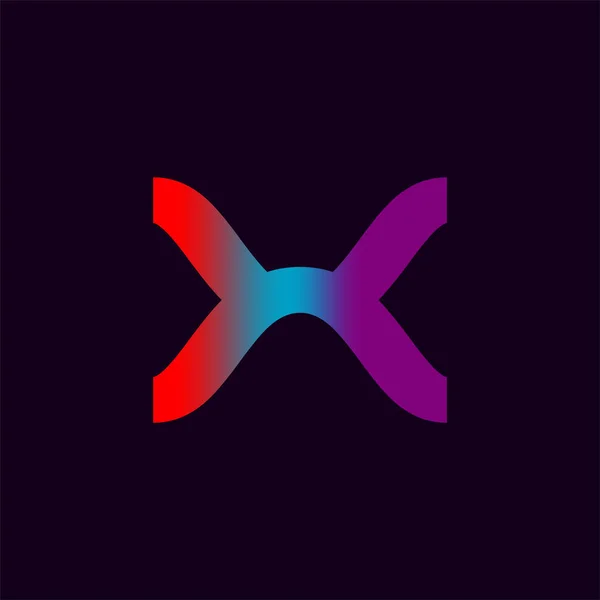 紫色の背景に の文字のロゴデザインのベクトル — ストックベクタ