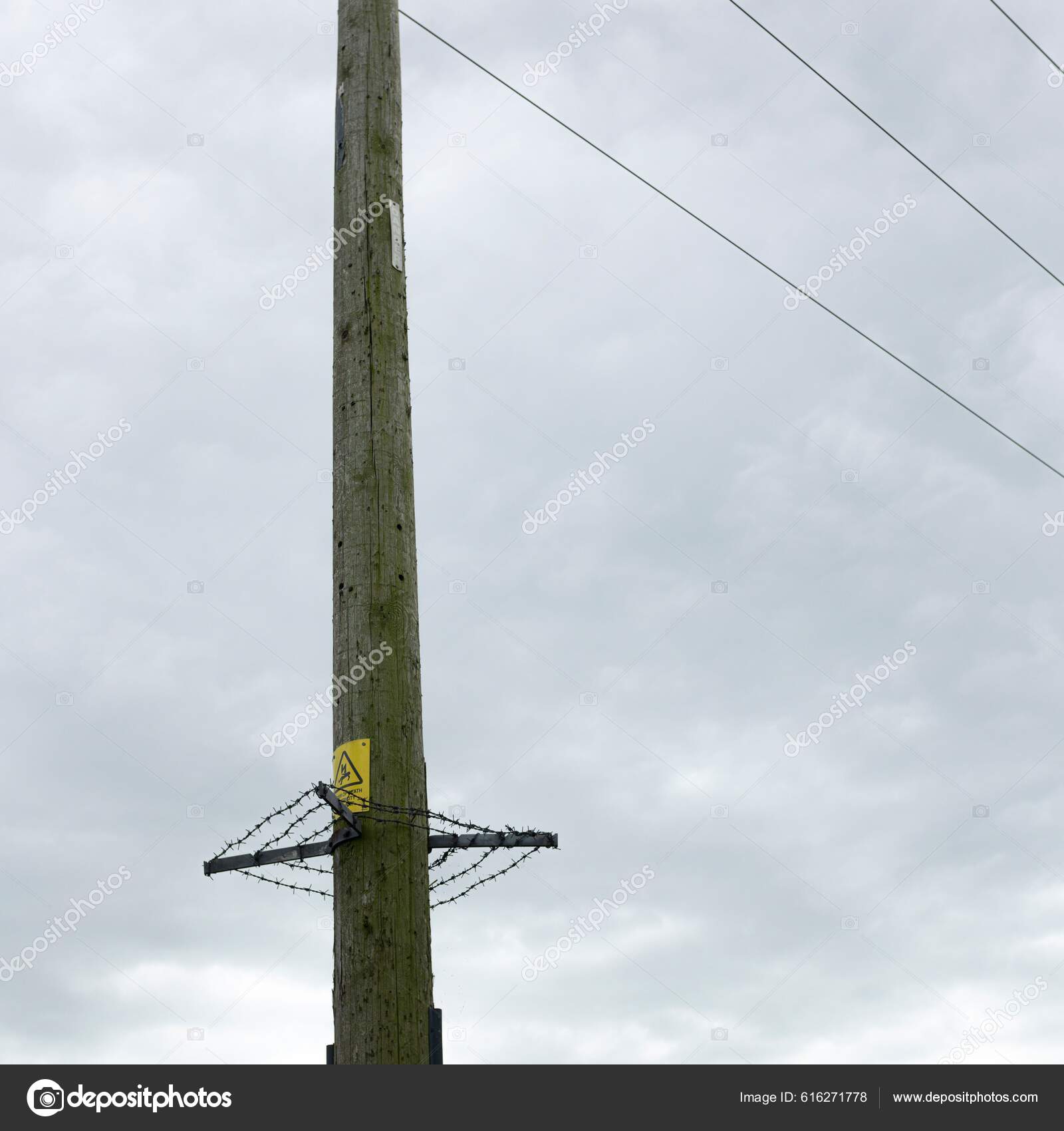 Poteau Portant Des Lignes Électriques Distribution Locale Haute Tension —  Photo de stock par ©wirestock_creators - 616271778, image size:1600x1700