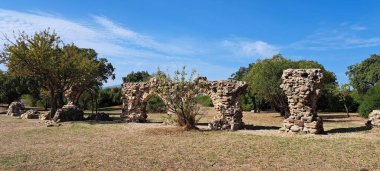 Olbia 'da güzel bir manzara, İtalya' da Sardunya