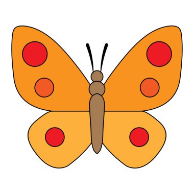 Kelebek Vektörü çizimi. Kelebek klipsi sanat veya resim.