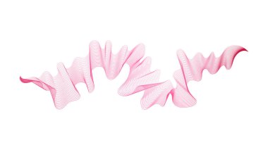 Beyaz zemin üzerinde kırmızı dalga gradyan çizgileri olan soyut arkaplan. Modern teknoloji arka planı, dalga tasarımı. Vektör illüstrasyonu