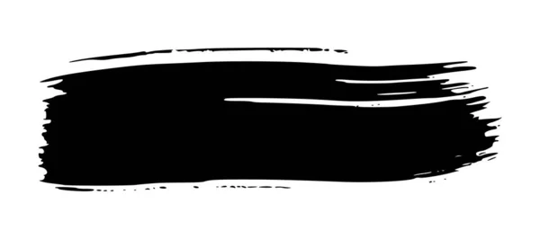 Černý Tah Štětcem Ručně Kreslený Inkoust Izolovaný Bílém Pozadí Vektorová — Stockový vektor