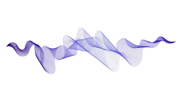 Fond Abstrait Avec Des Lignes Gradient Onde Bleue Sur Fond — Image vectorielle