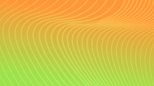 波線と現代のカラフルなグラデーションの背景 緑の幾何学的抽象的なプレゼンテーションの背景 ベクターイラスト — ストックベクタ