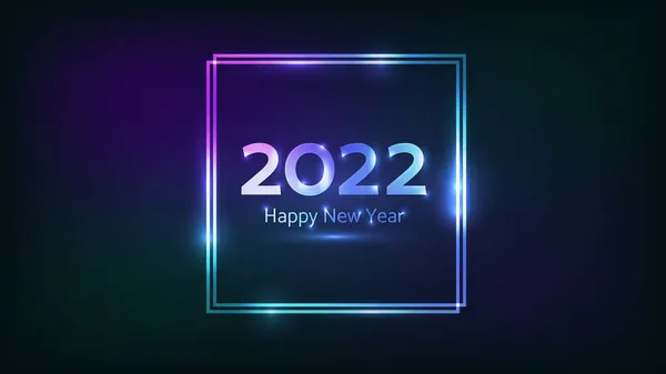 2022 ใหม ออน กรอบร เหล ยมจ ออนพร อมเอฟเฟกต องแสงส าหร — ภาพเวกเตอร์สต็อก