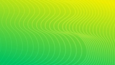 Dalga çizgileri olan modern renkli bir arkaplan. Yeşil geometrik soyut sunum arkaplanı. Vektör illüstrasyonu
