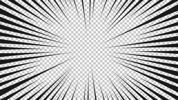 Сторінка Коміксів Чорними Лініями Ізольовано Прозорому Фоні Шаблон Текстурою Ефекту — стоковий вектор
