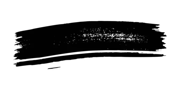 Siyah Fırça Darbesi Şeffaf Arka Planda Elle Çizilmiş Mürekkep Lekeleri — Stok Vektör