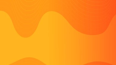 Dalga çizgileri olan modern renkli bir arkaplan. Sarı geometrik soyut sunum arkaplanı. Vektör illüstrasyonu