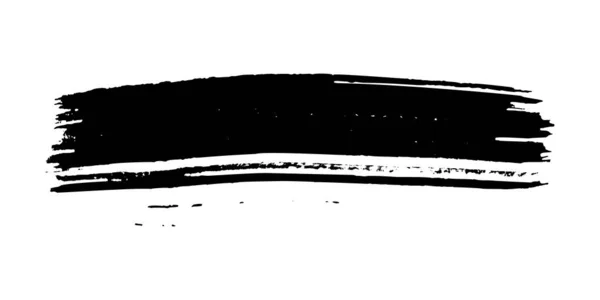 Pennellata Nera Macchie Inchiostro Disegnate Mano Isolate Sfondo Trasparente Illustrazione — Vettoriale Stock