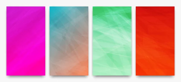 Set Four Modern Gradient Backgrounds Ines Bright Geometric Abstract Presentation — Διανυσματικό Αρχείο