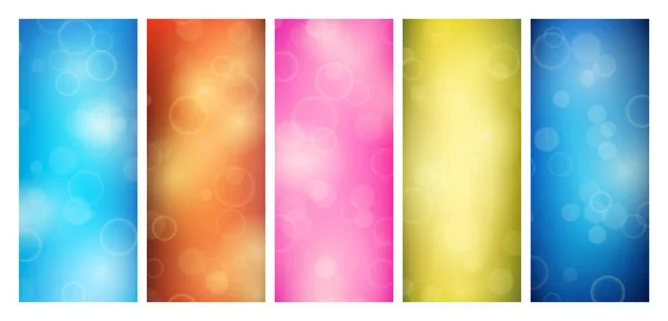 Fond Abstrait Avec Effet Lumière Bokeh Flou Ensemble Lumière Floue — Image vectorielle